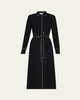 Piped A-Line Midi Shirtdress