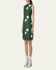 Windflower-Print Sleeveless Cotton-Silk Dress