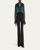 Kass Silk Button-Down Top