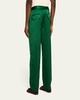 Men's Pleated Satin Trousers