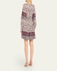 Abri Floral Long-Sleeve Mini Dress