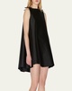 Boatneck Cape Mini Dress