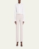 Viscose Cady Straight-Leg Trousers
