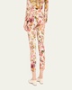 Daphne Floral Cigarette Cropped Cotton Twill Pants