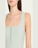 Maeve Square-Neck Wool Mini Dress