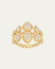 18K Yellow Gold Serpent Boheme Motif Ring with Diamonds