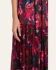 Collage Hibiscus Midi Dress