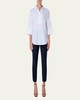 Kimono-Sleeve Split-Neck Blouse