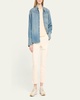 Straight Cropped Army Trousers