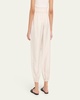 High-Rise Tapered Silk Twill Trousers