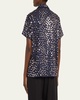 Sequin Spangled Star Button Down Shirt