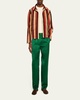 Men's Pleated Satin Trousers