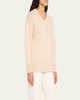Drop-Shoulder V-Neck Sweater