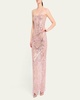 Giselle Strapless Bead & Sequin Column Gown