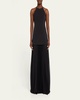 Lana Pleated Halter Maxi Dress