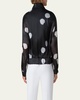 Wanda Windflower-Print Silk Crepe Blouson Jacket