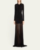 Fawn Ruched Column Gown