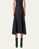 Windflower-Print Cotton Silk A-Line Midi Skirt