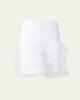 Ruffle-Trim Ribbed Mini Skirt