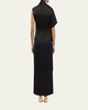 Scarf Satin Maxi Dress