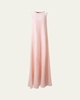 Layered Shoulder Cutout Silk Gown