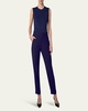 Chris Conical-Leg Crepe Pants