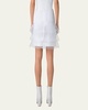 Ruffle-Trim Ribbed Mini Skirt