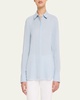 Scottie Silk Button-Down Blouse