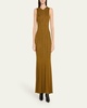 Silk Engineered Rib Sleeveless Maxi Dress