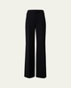 Fior Wool Crepe Double-Face Wide Leg Pants