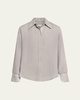 Button-Down Gauze Blouse