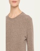 Seamed Crewneck Cashmere Sweater
