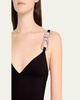 Crystal-Link Strap Mini Dress