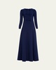 Triple Bow Keyhole Long-Sleeve Gown