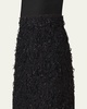 Short Sequined Fringe Boucle Skirt