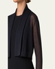 Shawl Sheer Cropped Cardigan