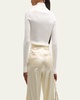 Turtleneck Long-Sleeve Rib Sweater