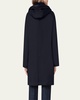 Hooded Cashmere Two-In-One Short Coat