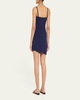 The Nadege Asymmetric Pleated Mini Dress
