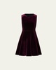 Velvet Flared Mini Dress