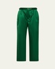 Men's Pleated Satin Trousers