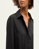 Scottie Silk Button-Down Blouse