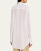 Stand-Collar Tassel Cotton Voile Shirt