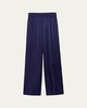 Double-Pleated Satin Wide-Leg Trousers