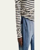 Jersey Cowl-Neck Draped Top