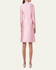Pintuck Silk Coat Dress