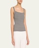 Striped Square-Neck Tank Top