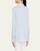 Scottie Silk Button-Down Blouse
