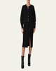Short Ribbed Cashmere Cardigan
