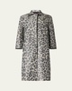 Adams Leopard Silk-Blend Coat